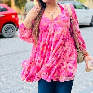 Floral Pink Women's Top